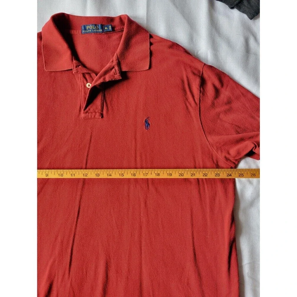 Polo Ralph Lauren Casual Collared Short Sleeve Polo Shirt Mens Size XL Red
